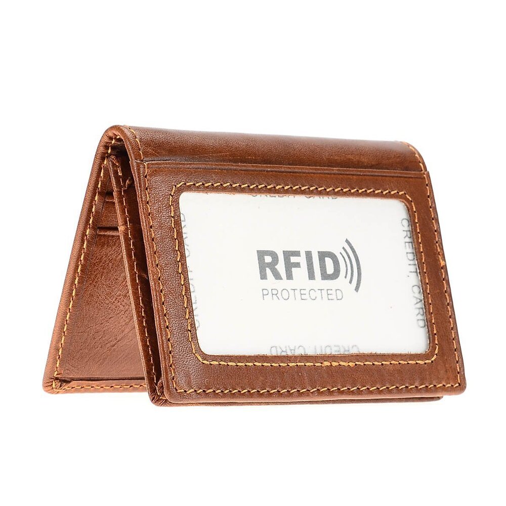 6212 ’s Bifold Front Pocket Wallet Leather RFID Blocking Card Billfold 5